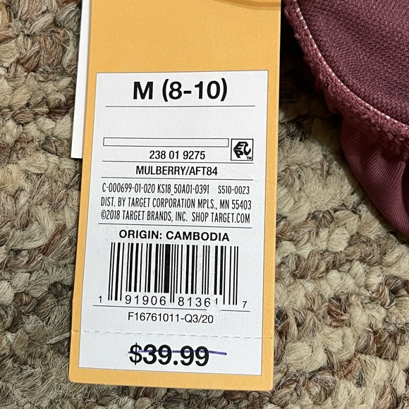 NWT Kona Sol Mauve One Piece Swim Suit - Picture 8 of 11